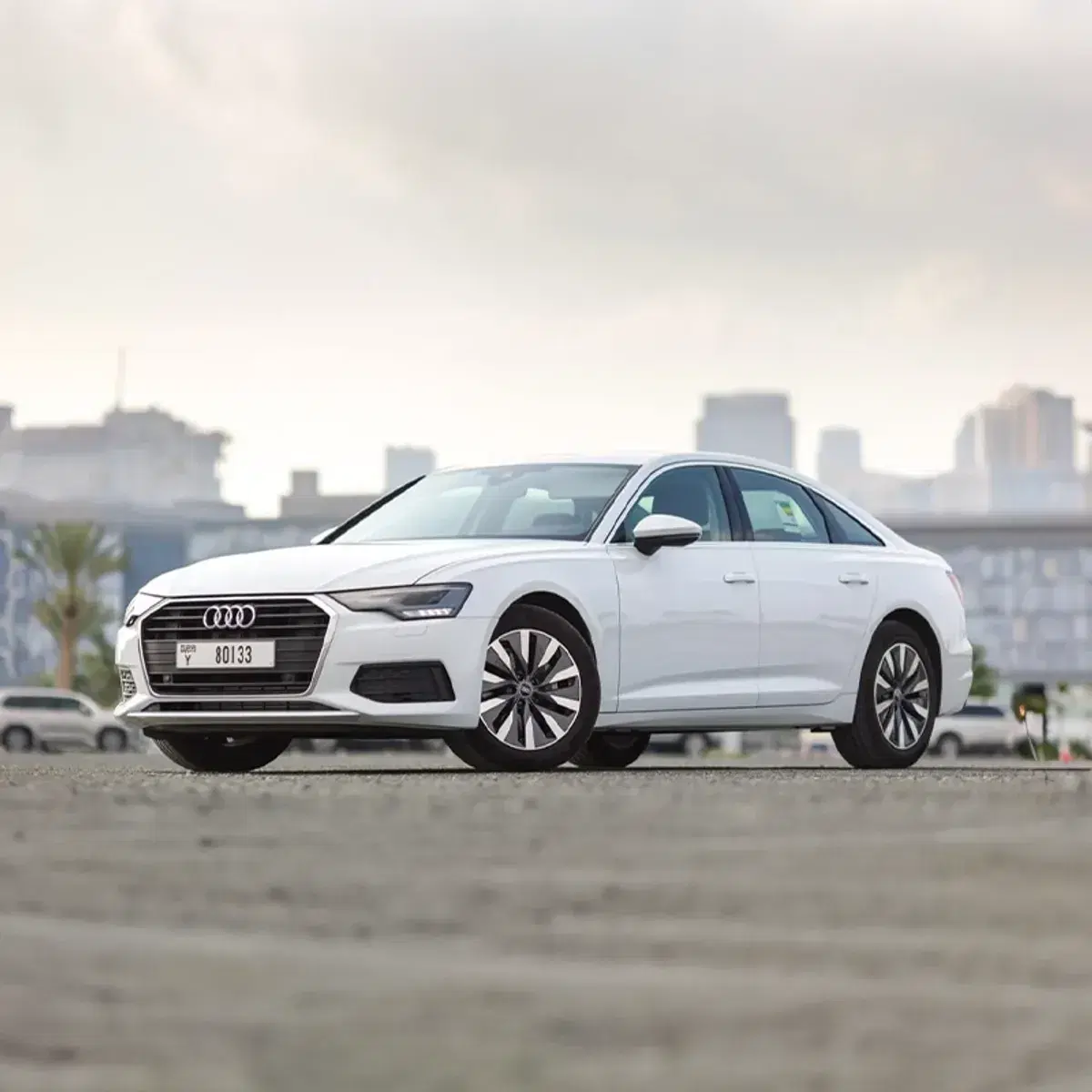 Audi A6 2023 White available through primerentalcar.com